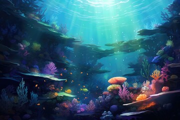 Obraz na płótnie Canvas underwater scene with reef