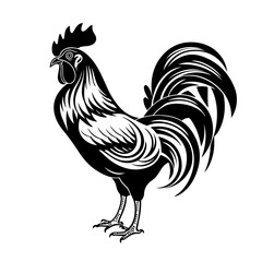 Cheerful Chicken Vector Illustration