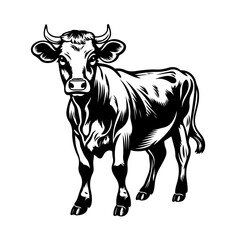 Gentle Cow Vector Illustration