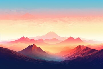 sunrise in the mountains