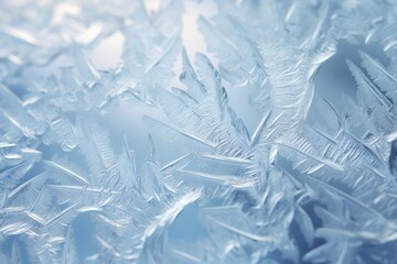 ice crystals on glass