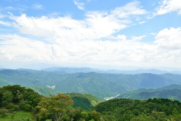 Fototapeta na wymiar 茶臼山高原山頂からの眺め（愛知県）