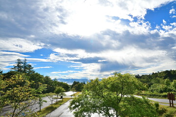 Fototapeta na wymiar 星の森オートキャンプ場（長野県）