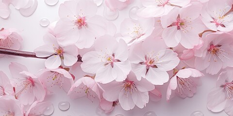 Sakura Close-Up Elegance - Cherry Blossoms in Detailed Close-Up - Capturing the Intricate Beauty of Each Sakura Flower 