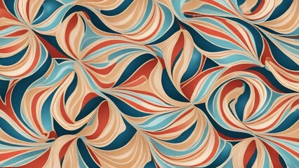 Obraz premium Abstract, Modern, and Minimalist Colorful Wavy Lines Background