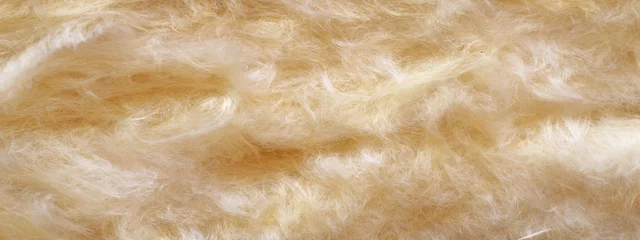Fotobehang yellow mineral wool with a visible texture © Krzysztof Bubel