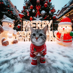 Christmas Cat Wallpaper