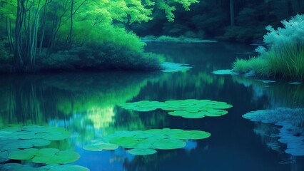 tropical forest lake