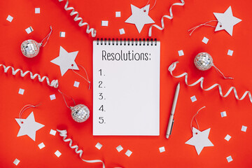 New year 2024 resolutions, planning business concept