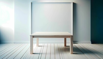 Minimalist White Table for Product Display