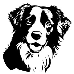 Loyal Dog Vector Illustration