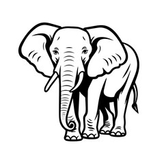 Majestic Elephant Vector Illustration