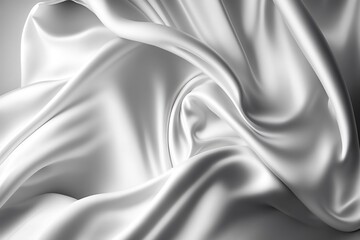 Obraz premium white silk satin background. Generative AI.