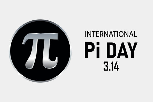 Pi Day. Scientific illustration of the pi sign in silver color. Endless concept.Vector.