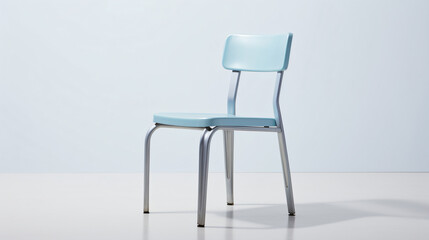 Product photography of a retro blue chair