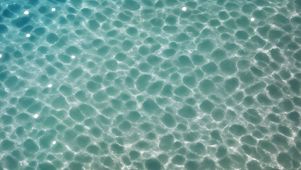 Summer clear water, shore, beach, sunlight, ripple reflection, transparency