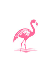 Fototapeta premium Tropical Flamingo Vector Illustration