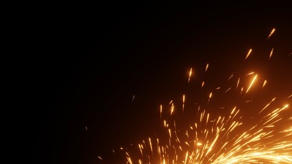 wild spr&uuml;hende Funken, Feuerwerk, Funkenregen, Inferno, Neujahr, Brand, hei&szlig;