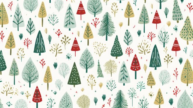 christmas repeating patterns, white background, 16:9