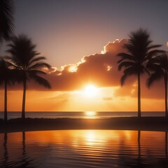 Fototapeta na wymiar beautiful sunset over the sea beautiful sunset over the sea sunrise on the caribbean sea