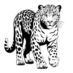  Sleek Leopard Vector Illustration