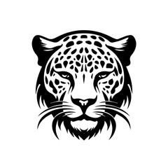 Striking Leopard Head Vector Illustration