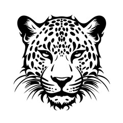 Striking Leopard Head Vector Illustration