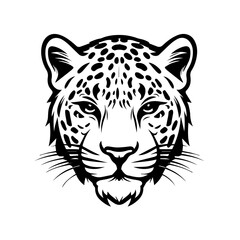 Striking Leopard Head Vector Illustration