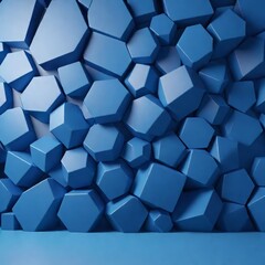 Obraz na płótnie Canvas 3d render of blue hexagon background 3d render of blue hexagon background blue background with cubes 3d rendering