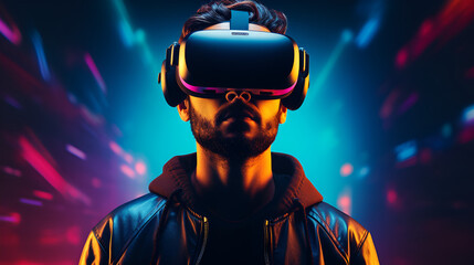 person using virtual reality