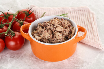 Canned tuna fish for salad