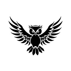 Soaring Owl Icon Vector Illustration