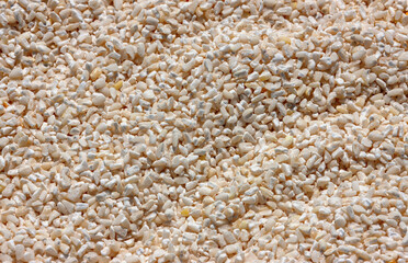 Samp is a food made from dried corn kernels that have been pounded and chopped until broken, traditional african food setampa