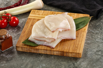 Fresh raw squid for cooking