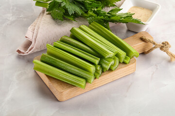 Vegan cuisine - dietary celery cticks