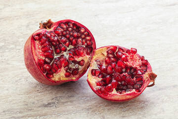 Ripe sweet rube pomegranate fruit