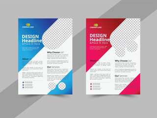 Corporate business flyer, business flyer template, vector illustration template in A4 size