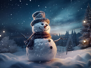 snowman in the snow