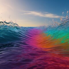 abstract background with colorful paint splashes and water. abstract background with colorful paint...