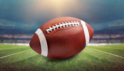 american football ball on background