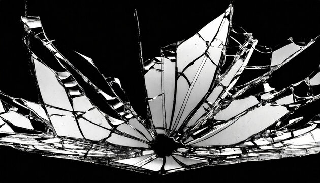 pieces of destructed shattered glass royalty high quality free stock png image of broken glass with sharp pieces break glass white and black overlay grunge texture abstract on transparent background