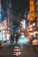 night city street in Japan, a izakaya in shimbashi  © toto