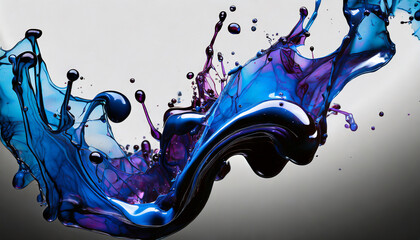 liquid ink texture with a transparent background