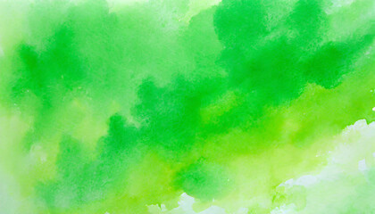 Fototapeta na wymiar abstract bright green watercolor background
