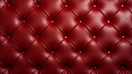 red leather upholstery. AI Generative.