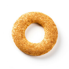 reek sesame ring isolated on white background, AI Generative.