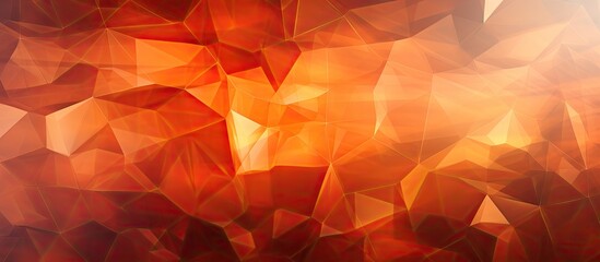 backdrop of an orange-hued light, an abstract pattern emerged, showcasing a mesmerizing blend of geometric shapes and textures, creating a beautiful and artistic illustration. The combination of