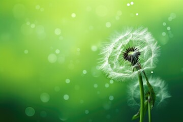  a close up of a dandelion on a blurry background with a blurry image of the dandelion.