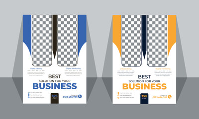 Vector creative and modern business flyer,
Corporate flyer Design Template in A4,