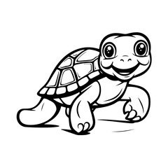 Cute Turtle - Vector
